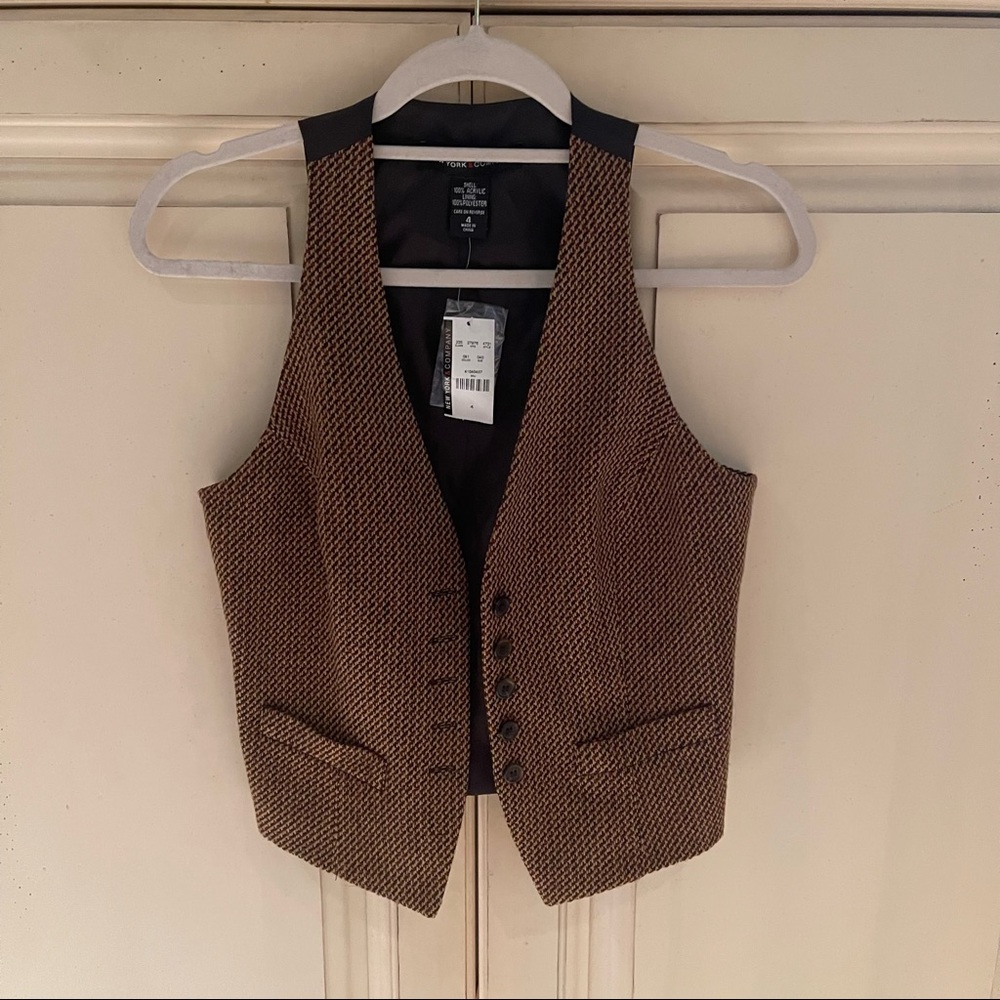 NWT New York & Company Tweed Vest